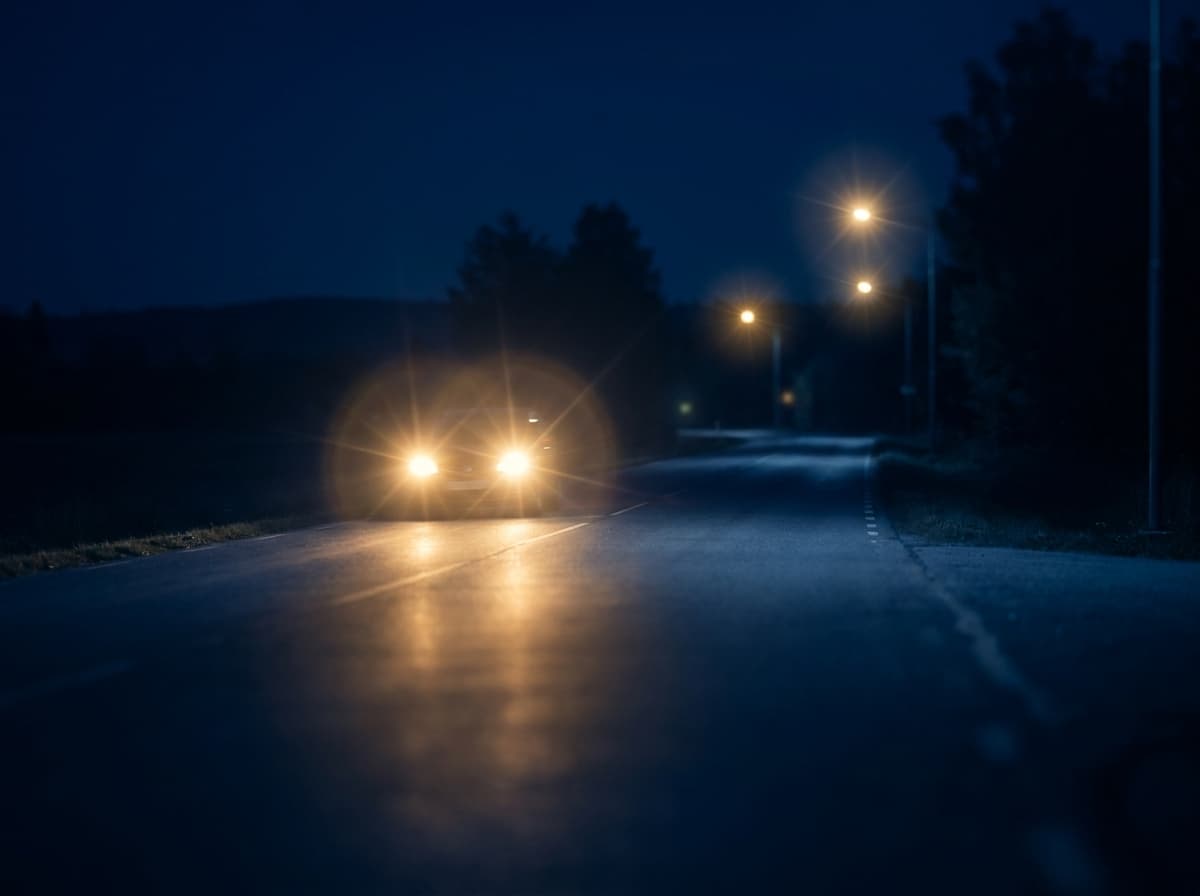 Night driving, halos & glare